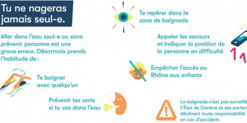 Bons comportements pour la baignade dans le Rhône